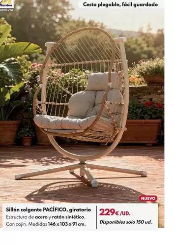 Garden - Sillon Colgante Pacifico, Giratorio