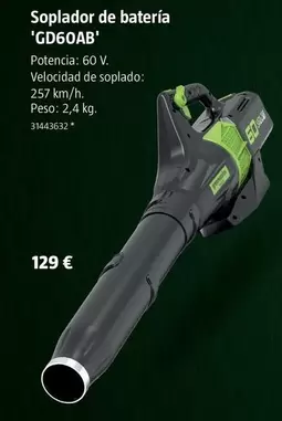 Greenworks - Soplador De Batería GD60AB