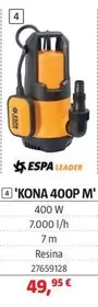 Espa Leader - Bombas De Agua Sumergibles Agua Limpia KONA 400P M