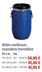 Bidón Multiusos Macedero Hermético