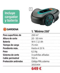 Gardena - Robot Sileno Minimo 250