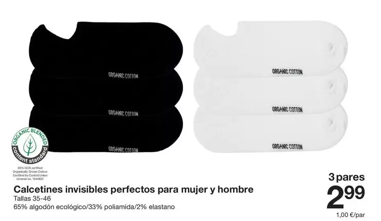 Organic - Calcetines Invisibles Perfectos Para Mujer Y Hombre