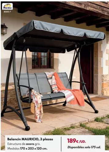 Garden - Balancín Mauricio, 3 Plazas