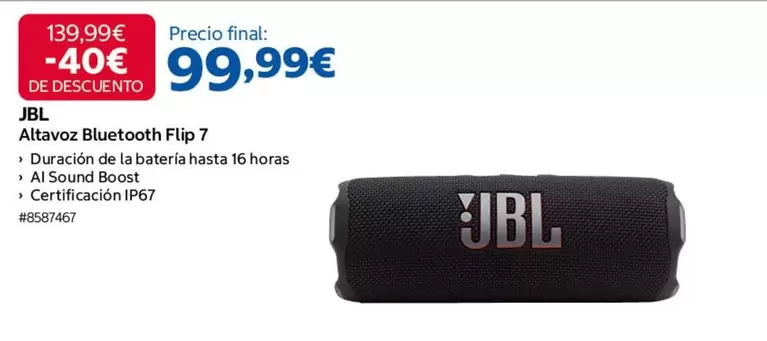 JBL - Altavoz Bluetooth Flip 7