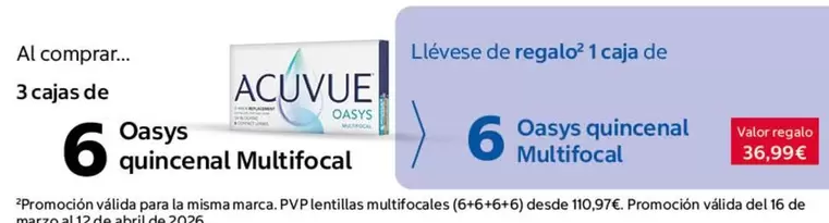 contact - Oasys 6 Quincenal Multifocal