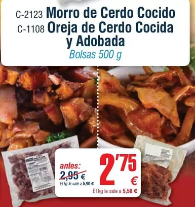 Morro De Cerdo Cocido Oreja De Cerdo Cocida Y Adobada