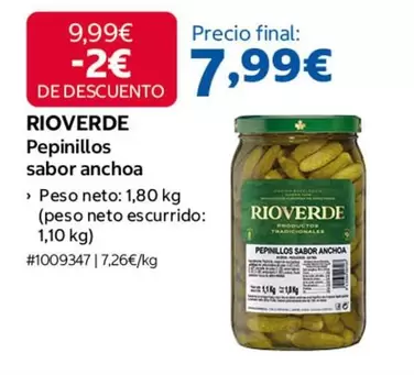 Rioverde - Pepinillos Sabor Anchoa