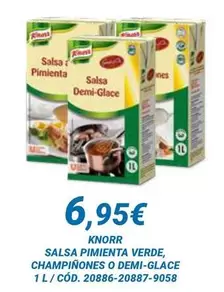 Knorr - Salsa Pimienta Verde, Champiñones O Demi-glace