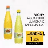 Vichy - Aigua Fruit Llimona O Taronja