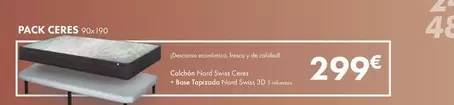 Nord Swiss - Colchón Ceres + Base Tapizada 