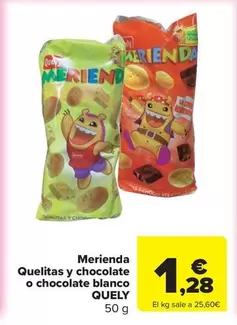 Quely - Merienda Quelitas Y Chocolate O Chocolate Blanco