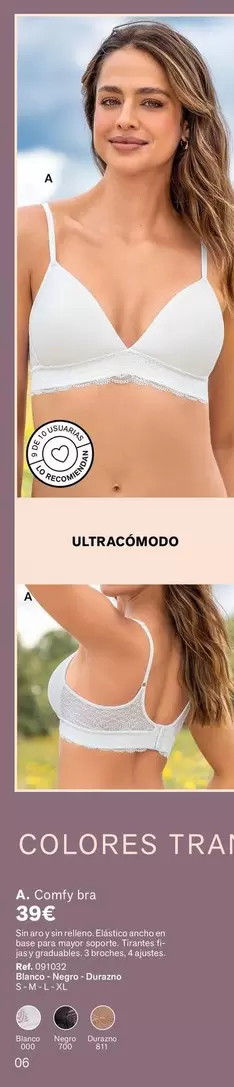 Comfy Bra Sin Aro Y Sin Relleno