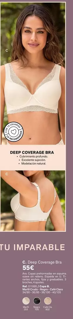 Deep Coverage Bra Aro