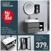 Mueble De Baño + Espejo Led + Mueble Auxiliar