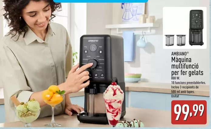 Ambiano - Maquina Multifunción Per Fer Gelats