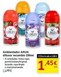 Arun - Ambientador Difusor Recambio
