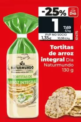 Dia Naturmundo - Tortitas De Arroz Integral