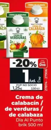 Dia Al Punto - Crema De Calabacin/ De Verduras/ De Calabaza