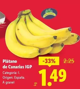 Plátano De Canarias IGP