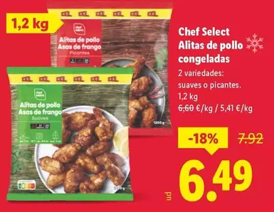 Chef Select - Alitas De Pollo Congeladas