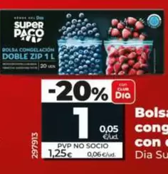 Dia Super Paco - Bolsas De Congelacion Con Doble Zip 1l