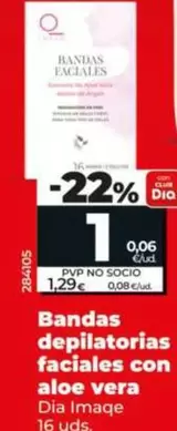 Dia Imaqe - Bandas Depilatorias Faciales Con Aloe Vera