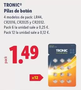 Tronic - Pilas De Botón