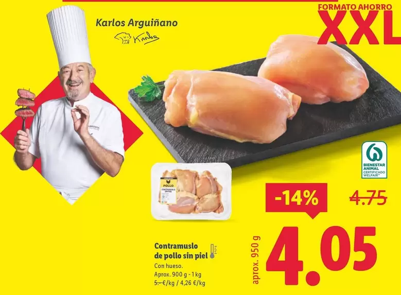 Contramuslo De Pollo Sin Piel