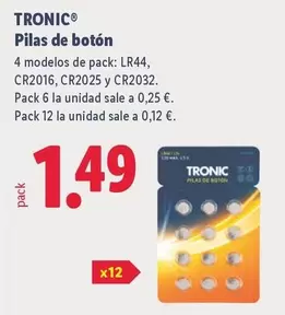 Tronic - Pilas De Boton