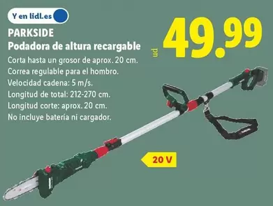 Parkside - Podadora De Altura Recargable