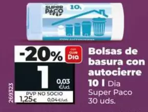 Dia Super Paco - Bolsas De Basura Con Autocierre