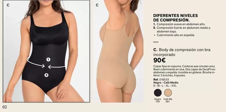 Body De Compresión Con Bra Incorporado