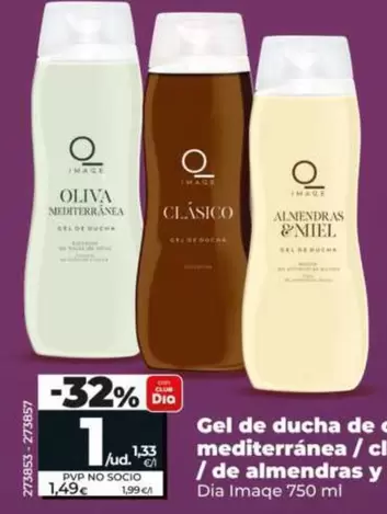 Dia Imaqe - Gel De Ducha De Oliva Mediterránea / Clásico / De Almendras Y Miel