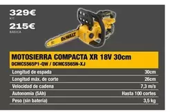 Dewalt - Motosierra Compacta Xr 18 V 30 Cm
