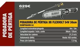 Dewalt - Podadora De Pértiga Xr Flexvolt 54V 30Cm
