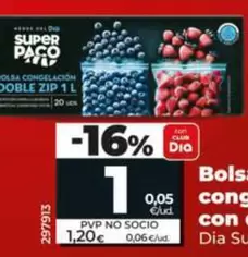 Dia Super Paco - Bolsas De Congelación Con Doble Zip