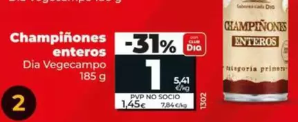 Dia Vegecampo - Champiñones Enteros 