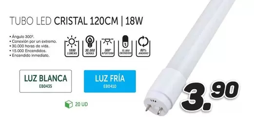 Cristal - Tubo Led  120cm