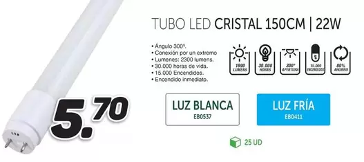 Cristal - Tubo Led  150cm | 22w