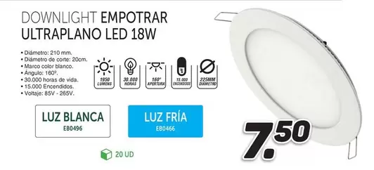 Blanco - Empotrar Ultraplano Led