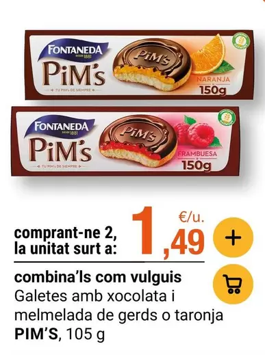 Fontaneda - Galetes Amb Xocolata I Melmelada De Gerds O Taronja