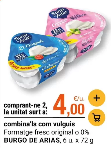 Burgo de Arias - Formatge Fresc Original O 0%