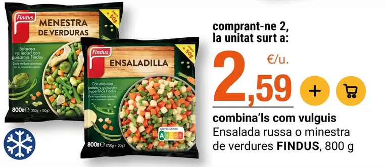 Findus - Ensalada Russa O Minestra De Verdures