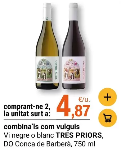Tres - Vi Negre O Blanc Do Conca De Barbera