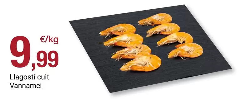 Llagostí Cuit Vannamei
