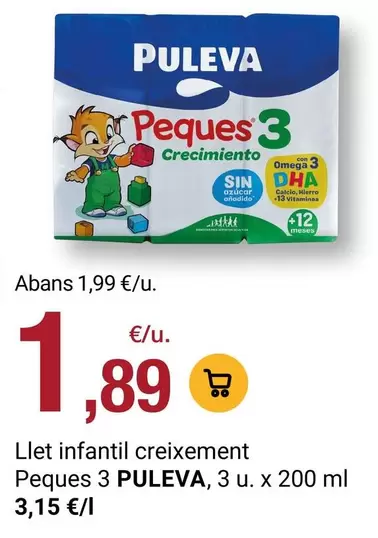 Puleva - Llet Infantil Creixement Peques 3
