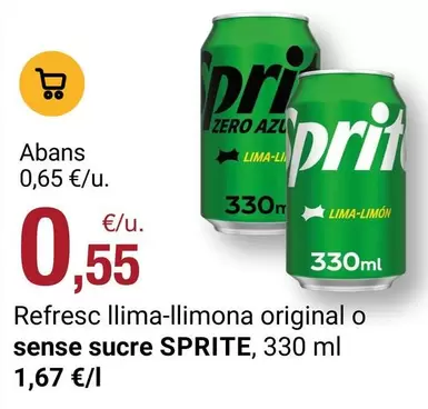 Sprite - Refresc Llima-llimona Original O Sense Sucre