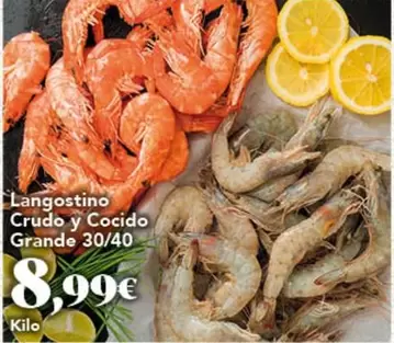 Langostino Crudo Y Cocido Grande