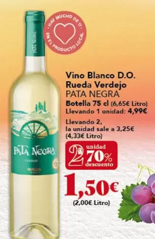 Pata Negra - Vino Blanco D.o. Rueda Verdejo