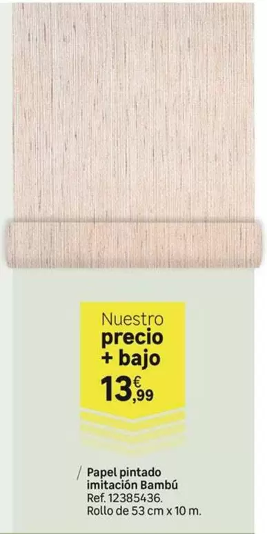 Leroy Merlin - Papel Pintado Imitación Bambú